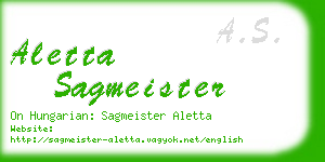 aletta sagmeister business card